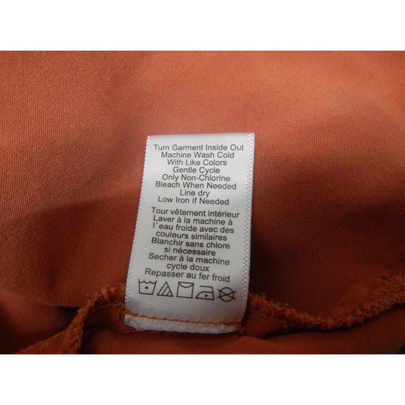 Coldwater Creek Button Up Shirt Plus Size‎ 1X Womens Red-Orange Short Sleeve * - Picture 6 of 9